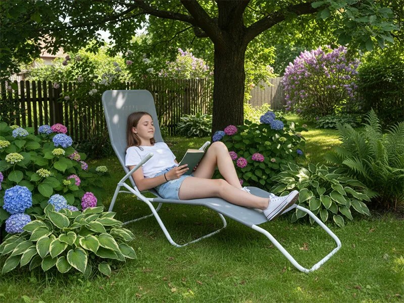 CH Záhradné lehátko Sun - sivé