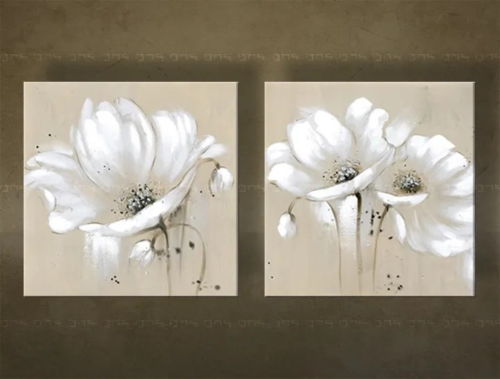 Maľovaný obraz na stenu KVETY