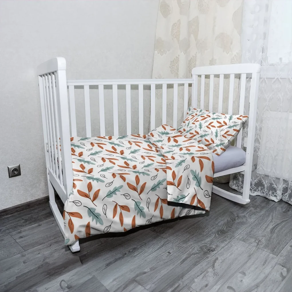 Sablio Mikroplyšové detské obliečky do postieľky Lesná mozaika - 120x90 / 40x60