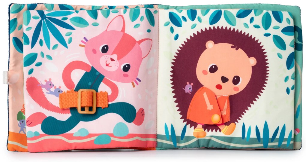 Lilliputiens - textilná knižka - Učíme sa obliekať - psík Jules