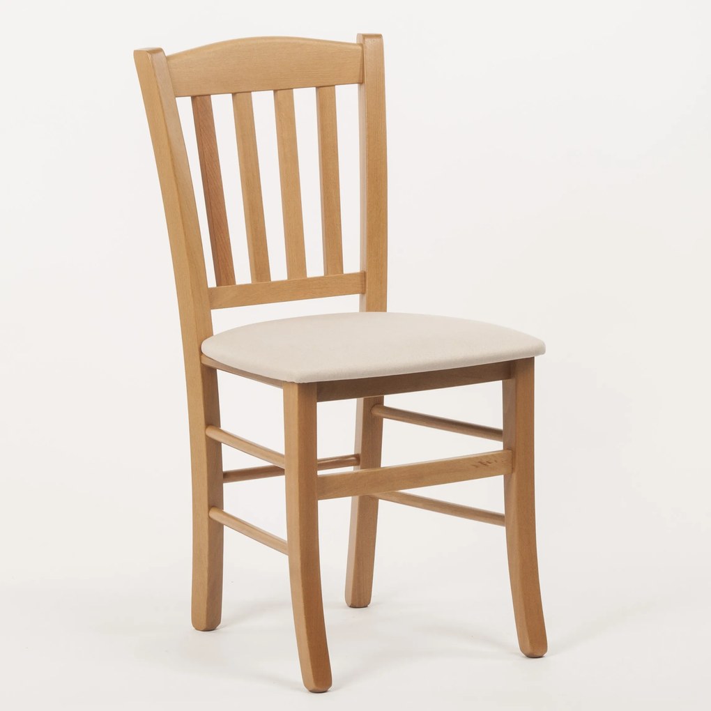 Stima Stolička VENETA s čalúneným sedákom Vyberte odtieň ->: Buk, Vyberte látku ->: LUX Camel 2