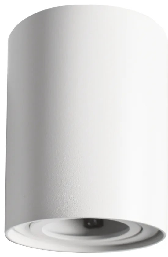 Stropné svietidlo Bima Round, 1x biele kovové tienidlo