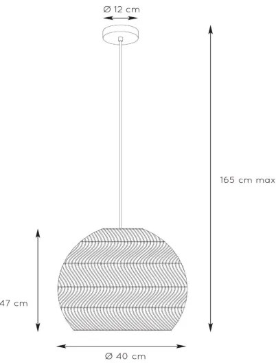 Lucide 03437/40/44 - Luster na lanku MOLOKO 1xE27/40W/230V pr. 40 cm