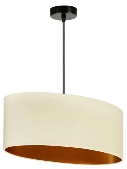 Duolla - Luster na lanku OVAL VEGAN 1xE27/15W/230V krémová