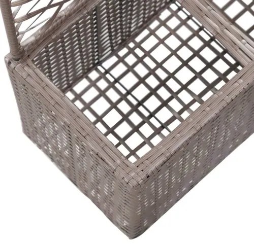 vidaXL Kvetináč s mriežkou, 2 nádoby 58x30x107 cm, polyratan, hnedý-