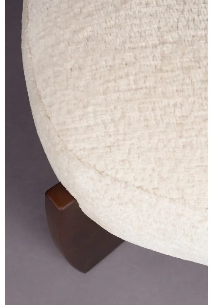 Béžová podnožka z textílie buklé Emilius – Dutchbone