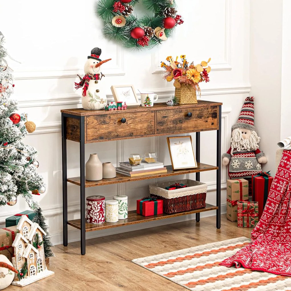 Konferenčný stolík Vasagle Ebis hnedý/čierny