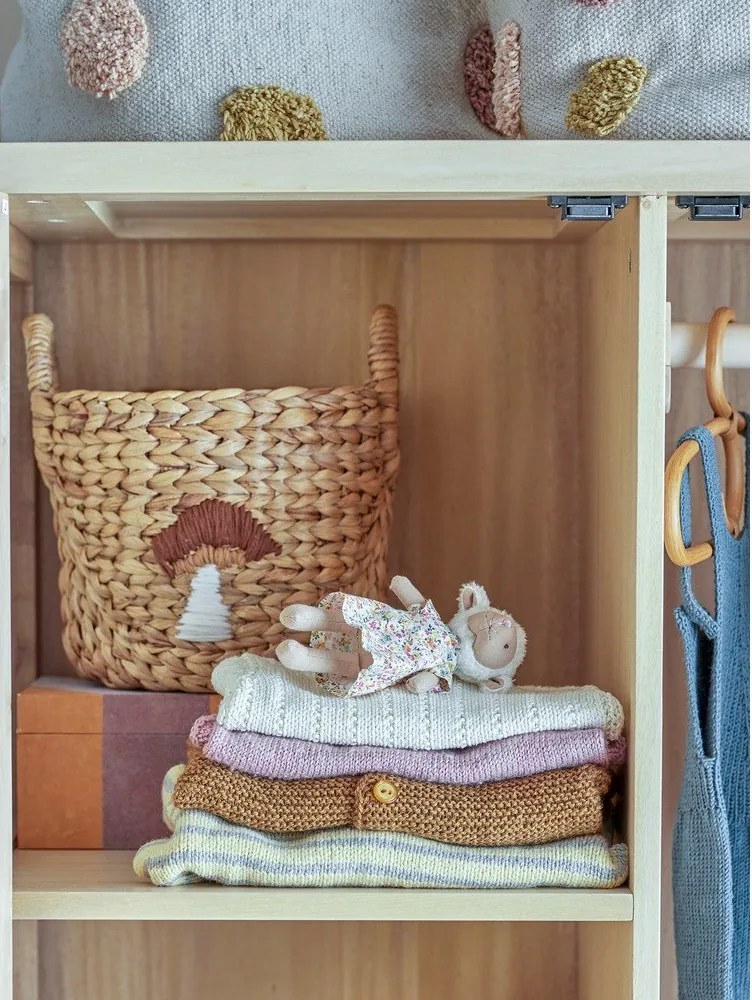 Detské koše na hračky v súprave 2 ks z vodného hyacintu v prírodnej farbe ø 32x32 cm Agnes – Bloomingville Mini