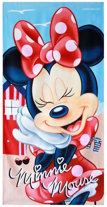 Setino · Plážová osuška Minnie Mouse - Disney - 100% bavlna - 70 x 140 cm
