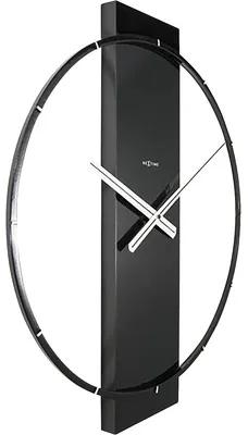 Nástenné hodiny NeXtime Carl čierne 58,5 x 50,5 cm