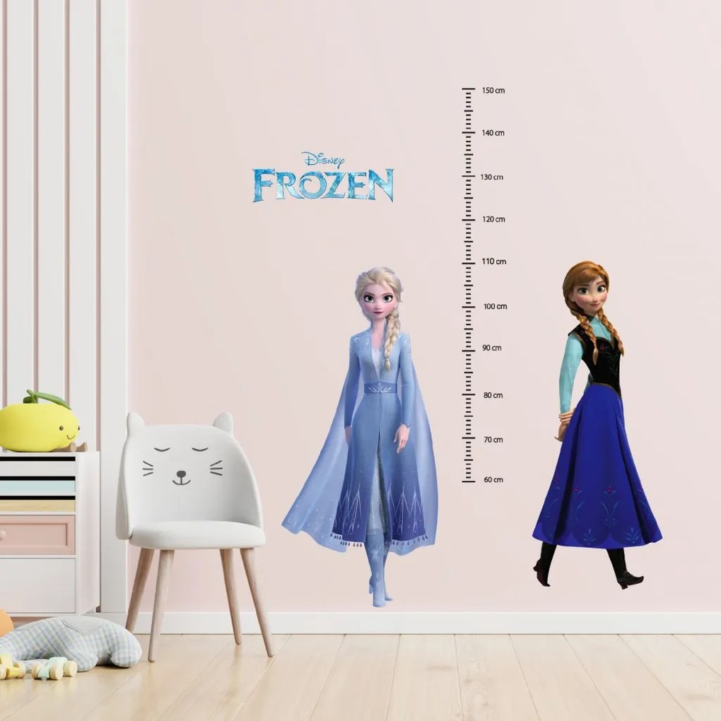 PIPPER. Samolepka na stenu "Detský meter - Elsa a Anna"