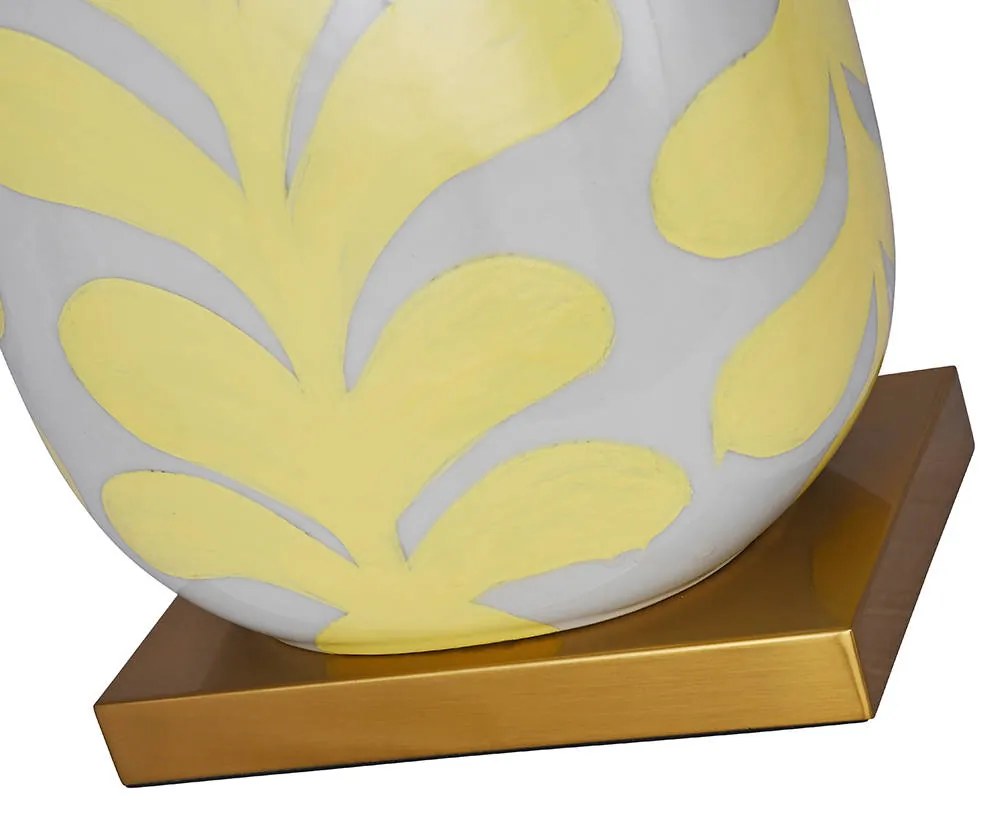 Keramická stolová lampa Lora - banánovo žltá