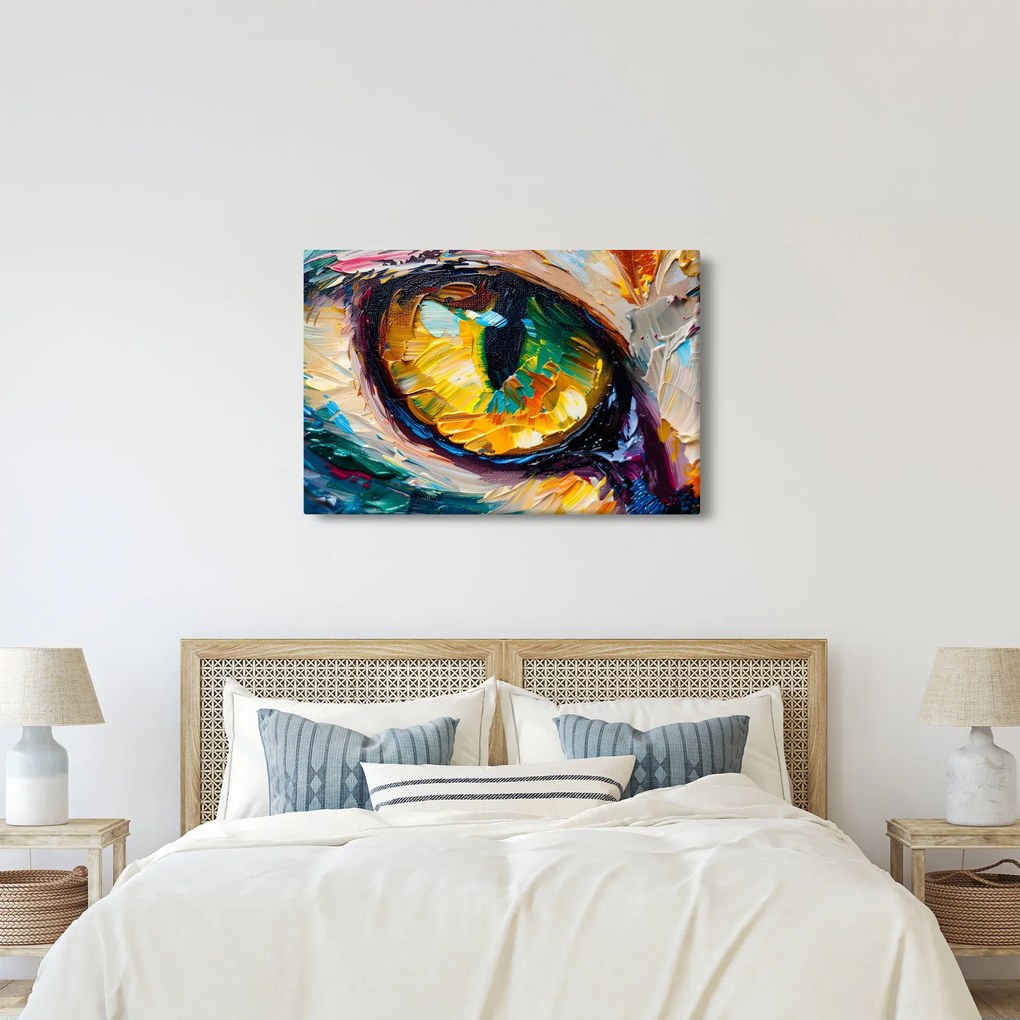 Obraz - Maľba mačacieho oka (90x60 cm)