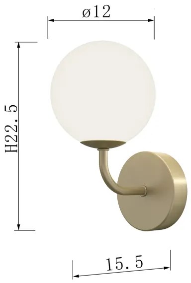 ONLI - Nástenné svietidlo PALOMA 1xG9/10W/230V zlatá