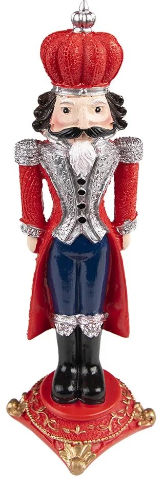 Dekorácia Luskáčik v červenom obleku - 8*8*24 cm