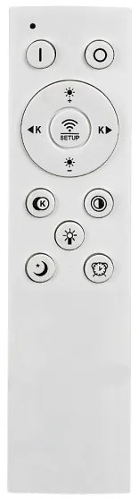 Rabalux 71317-LED Stmievané stropné svietidlo TANELI 60W/230V 3000/4000/6000K chróm/čierna s diaľkovým ovládačom