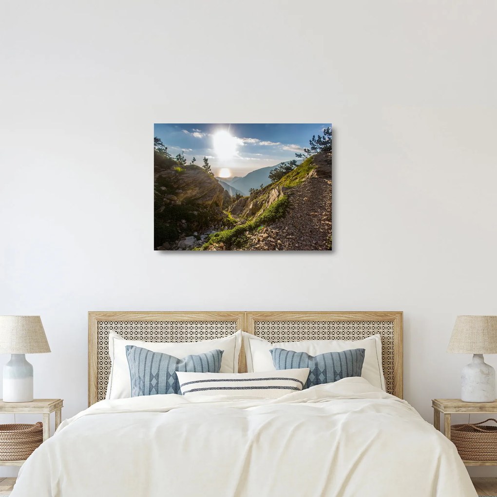 Sklenený obraz - Hora Olymp (70x50 cm)