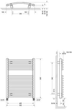 Kúpeľňový radiátor Schulte Europa 69x50 cm biely