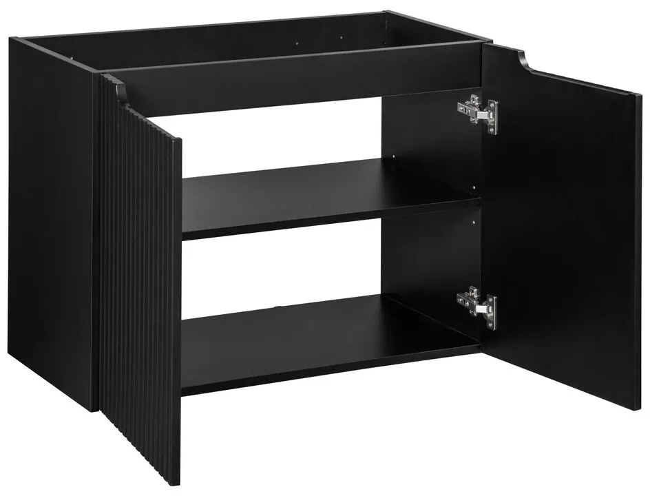 Závěsná skříňka pod umyvadlo Nova Black II s deskou 80 cm černá