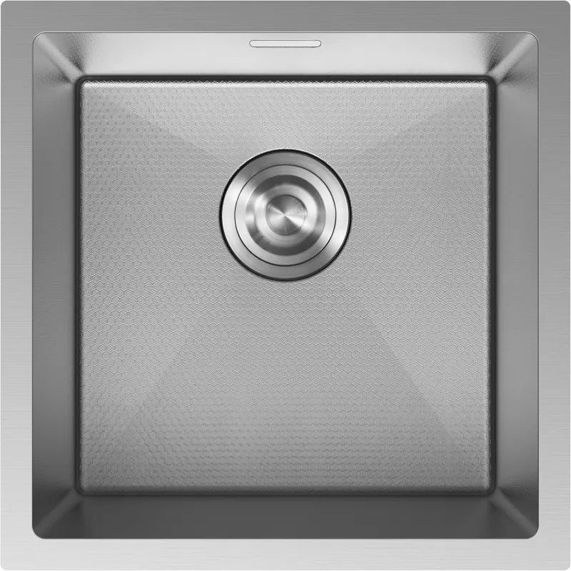 Mexen Trixo, 1-komorový nerezový drez 440 x 440 mm, brúsena oceľ, vzor voština, 6413441000-01HC
