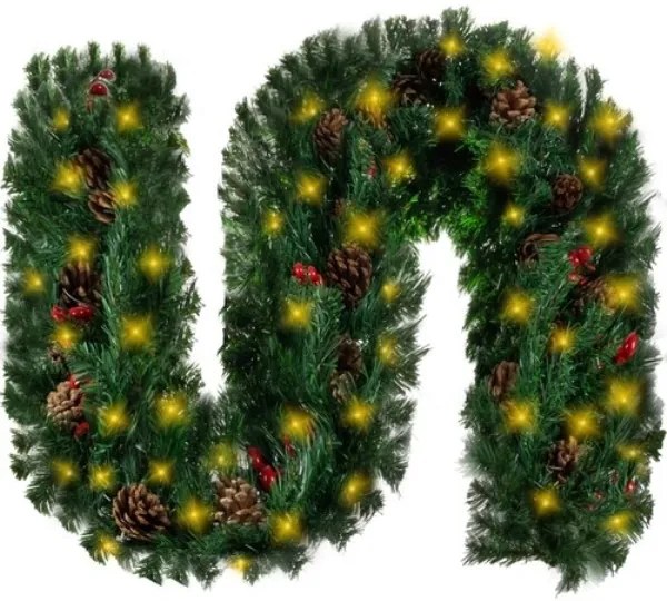 Vianočná girlanda s LED osvetlením 2,7 m 50LED HQ Premium