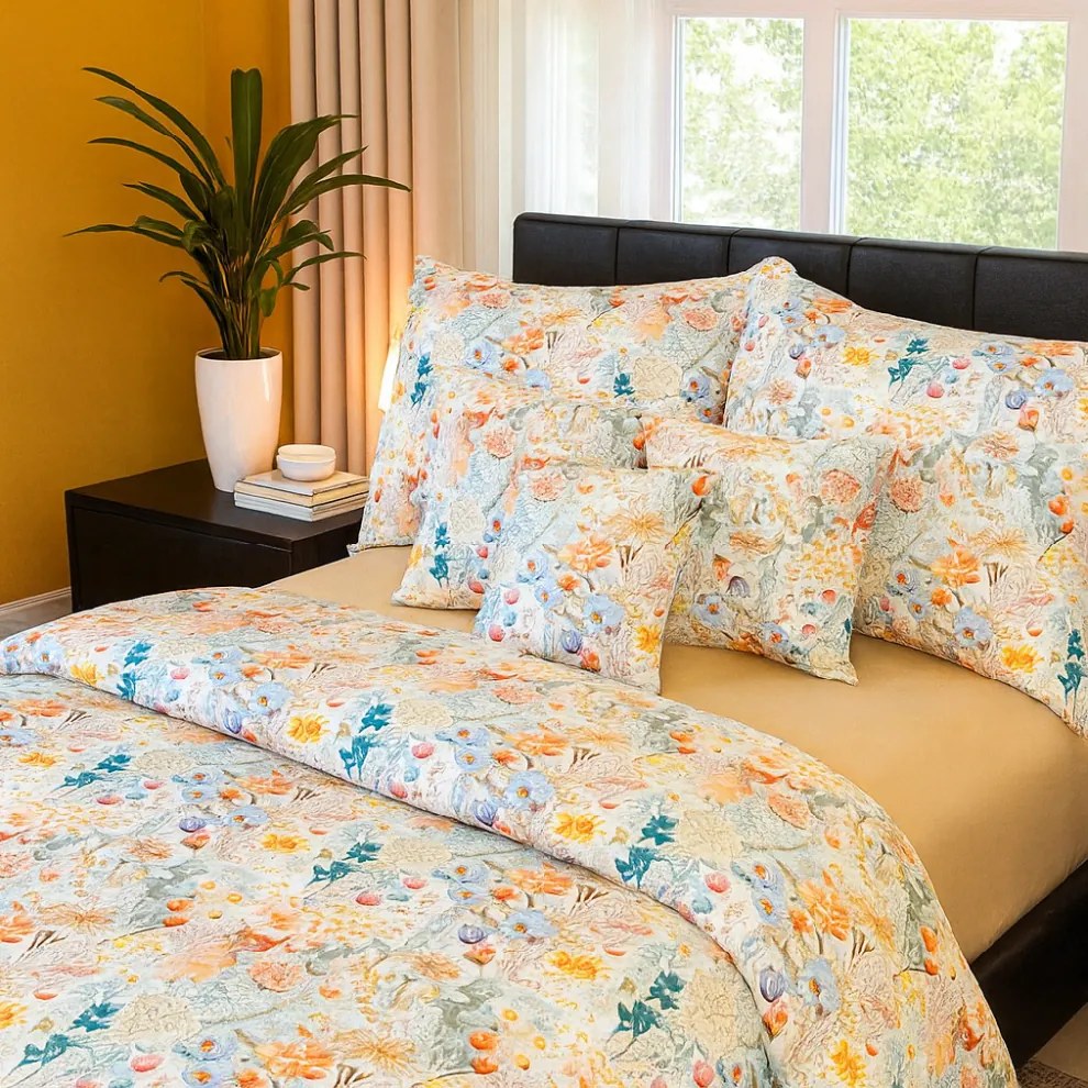 Kvalitex Bavlnené obliečky 5D 140x200 + 70x90 cm – Poľné kvety
