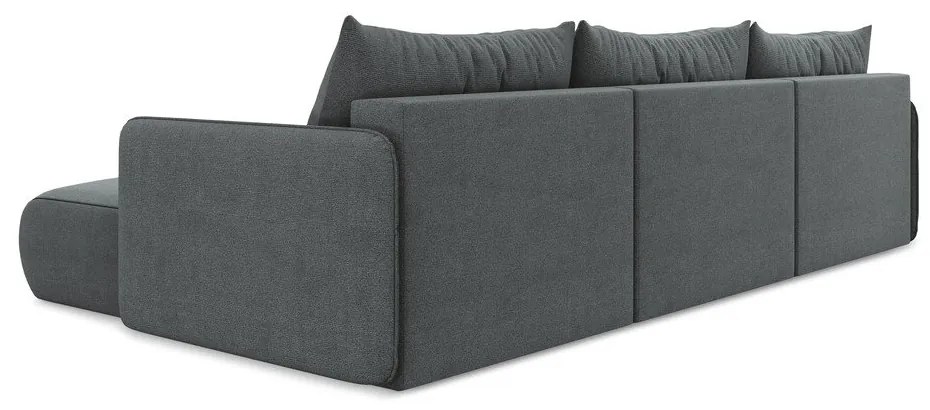 Sivá rozkladacia/s úložným priestorom rohová pohovka Nanea – Makamii