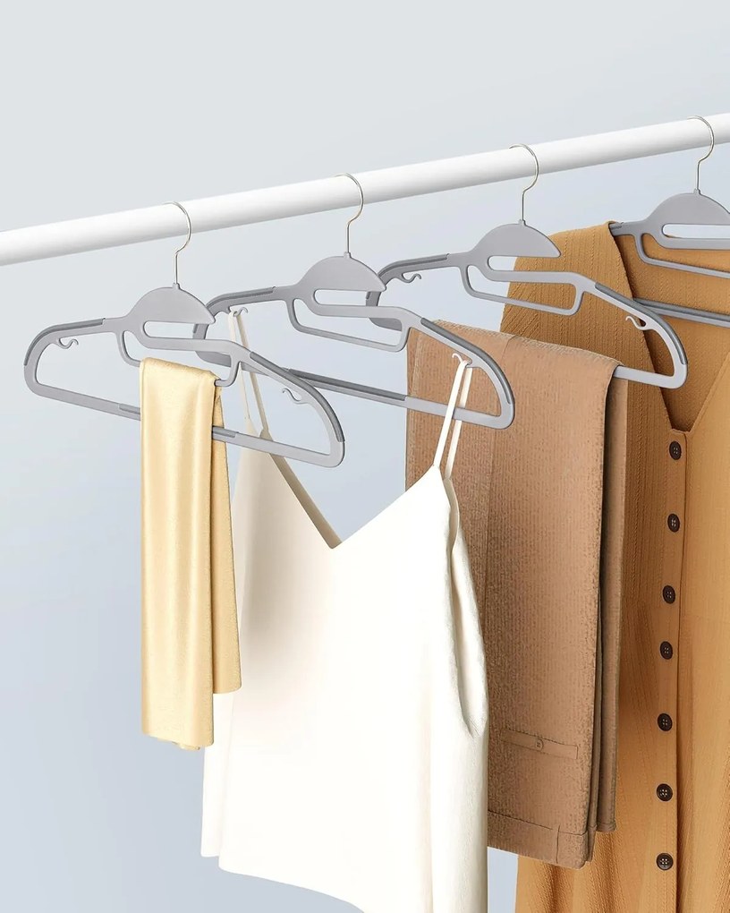 Súprava 50 ks plastových ramienok Vero sivá