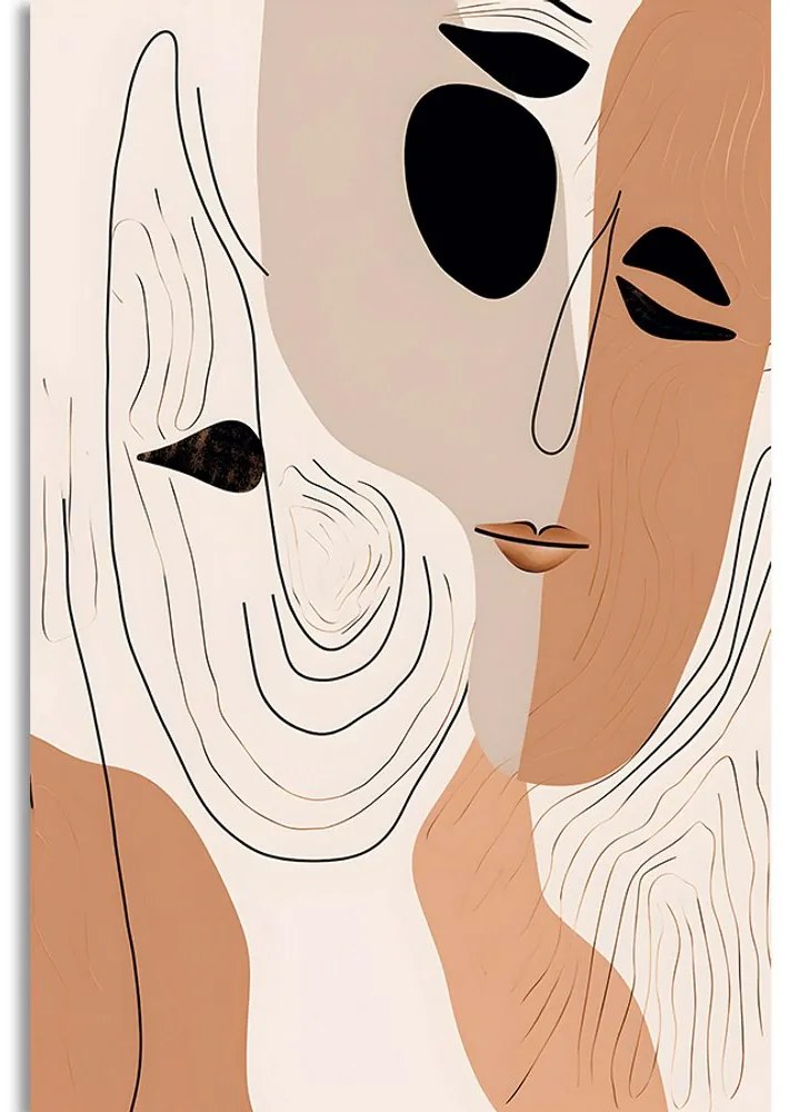 Obraz abstraktné tvary tváre Varianta: 40x60