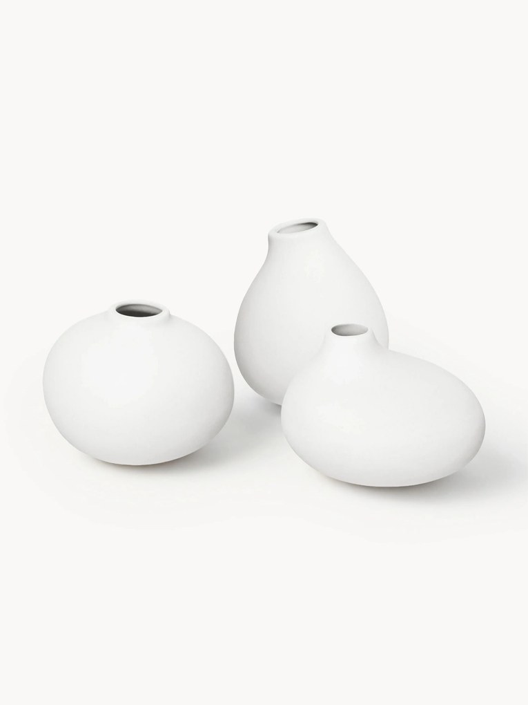 Súprava malých porcelánových váz Nona, 3 ks