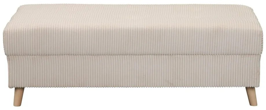 Krémový menčestrový taburet Ariella – Ropez