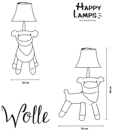 Happy Lamps - LED Detská stolná lampa WOLLE LED/5,4W/230V ovca