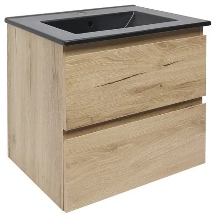 Kúpeľňová skrinka 2 zásuvky s umývadlom SAT B-Way 59x50x45 cm dub matný BWAY260OAKU4B, 1 ks