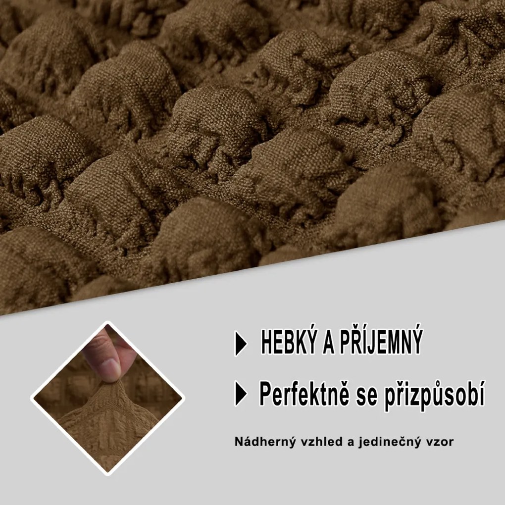 Bielastický poťah na trojmiestnu pohovku BestBerg / svetlo hnedá