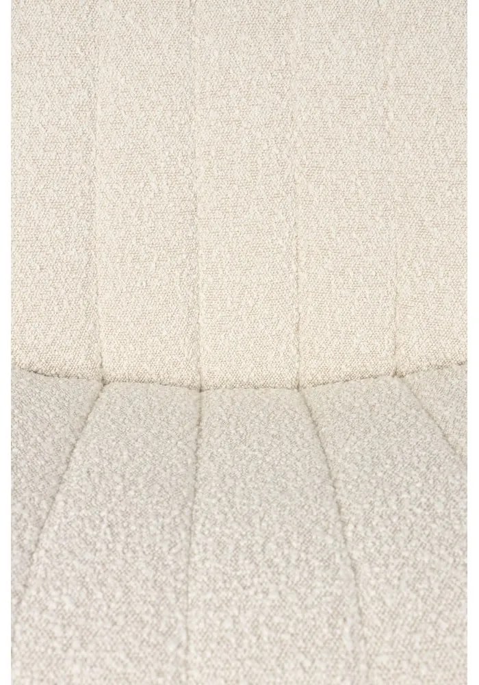 Biele kreslo z textílie bouclé Jax – White Label