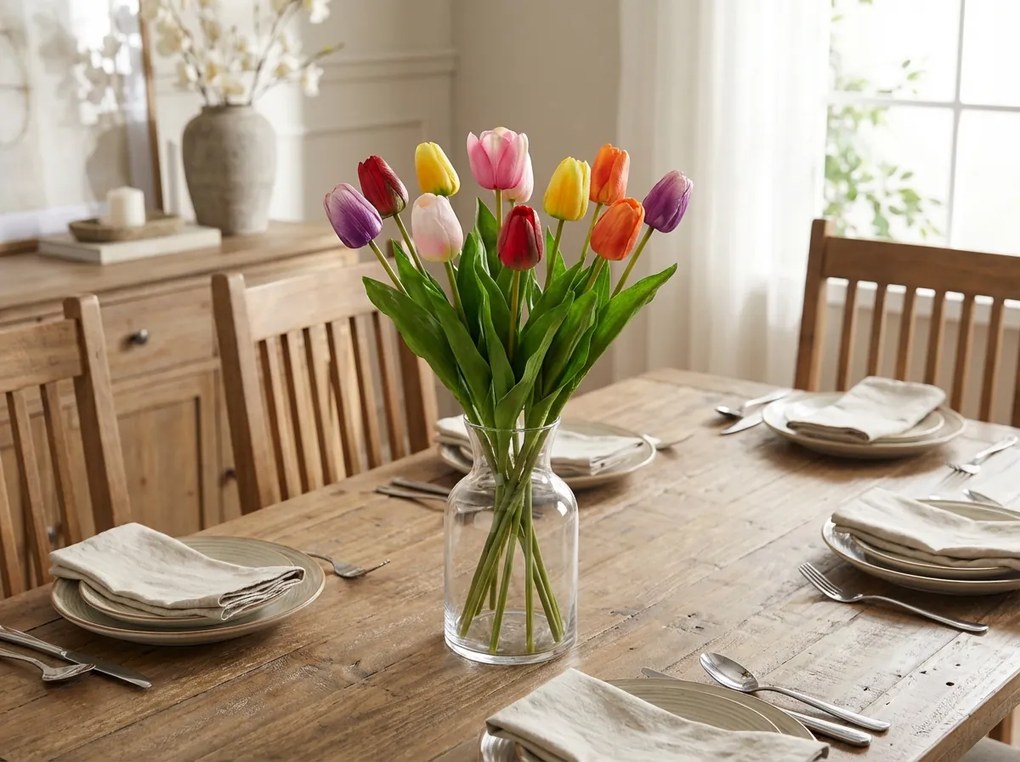 Umelá kvetina TULIP 54 cm - viac farieb Farba: Svetloružová