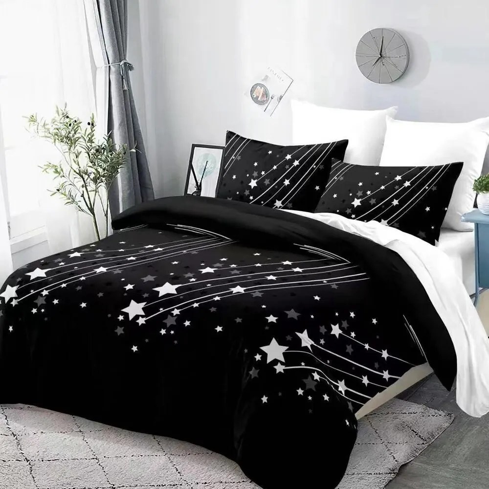 Bavlnené obliečky Homa ESTRELA BLACK 7-dielna sada 140x200 cm