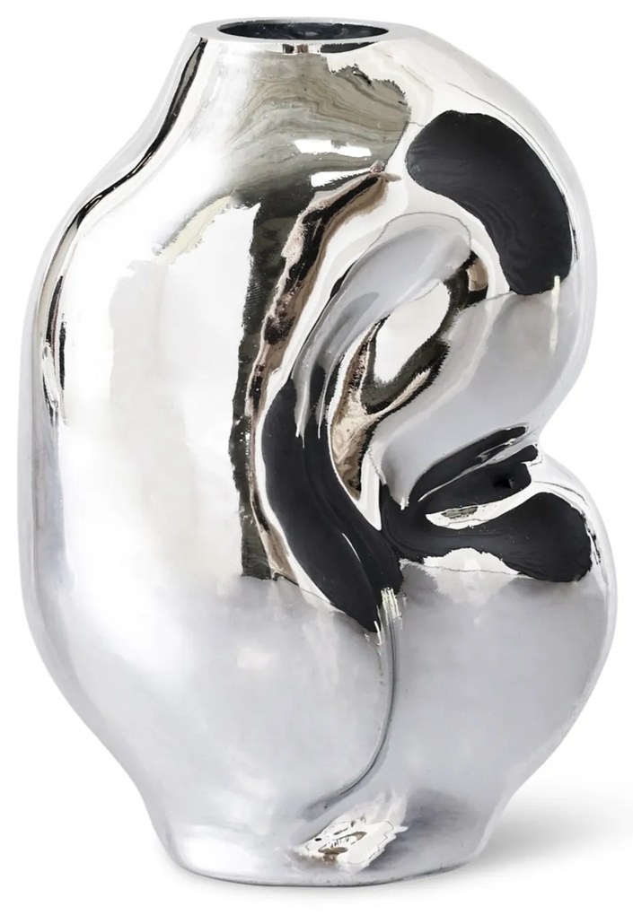 HK living Skleněná váza Gleam Chrome 900 ml