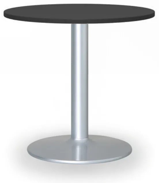 Konferenčný stolík ZEUS II, priemer 60 cm, sivá podnož, grafit