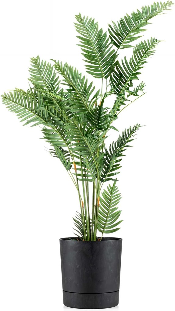 Květináč s podmiskou AZALEA 35 cm černý beton