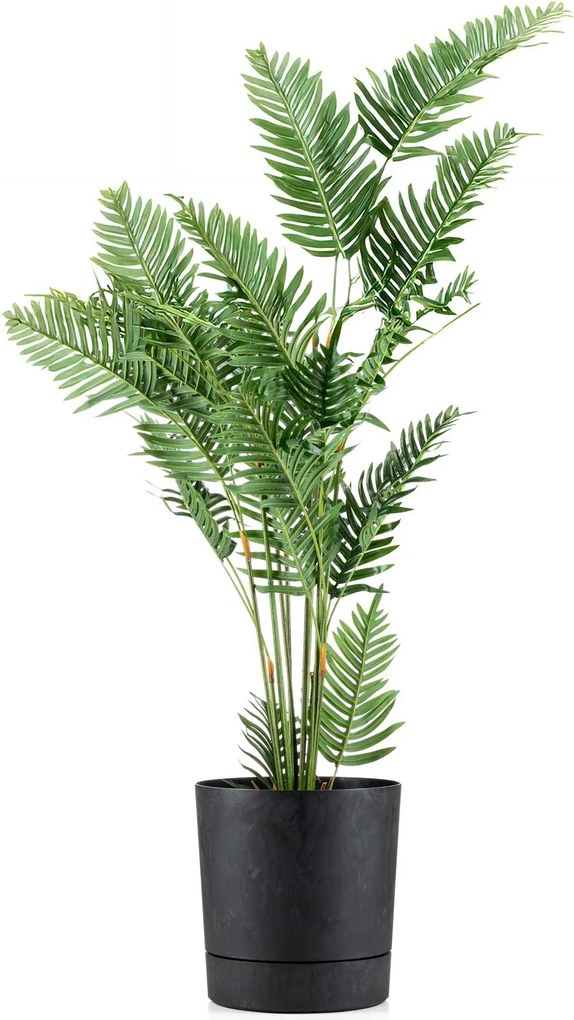 Kvetináč s podmiskou AZALEA 35 cm čierny betón