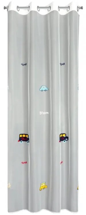 DECOREUM Záves zdobený výšivkou s detským vzorom 140 x 250 cm biela 106330