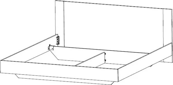 Posteľ s nočnými stolíkmi Nora 160x200 cm, biela/grafitová