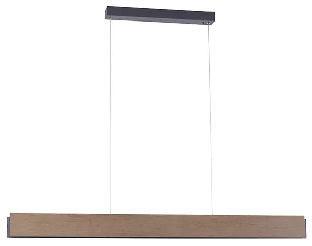 Závesné svietidlo hnedé 121 cm vrátane LED s diaľkovým ovládaním - Ajdin