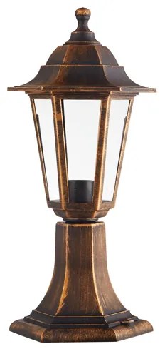 ACA Lighting Vonkajší lampáš PLGQ3R max. 40W/E27/IP44, hnedá