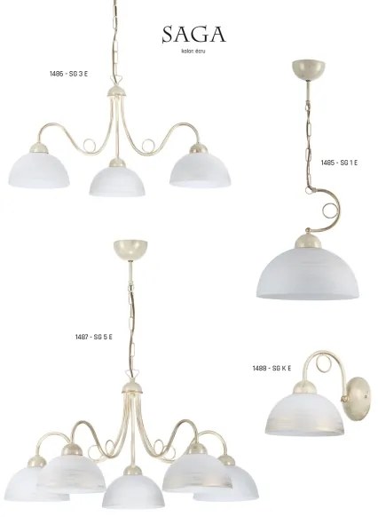 Jupiter 1485 - Luster na reťazi SAGA 1xE27/60W/230V