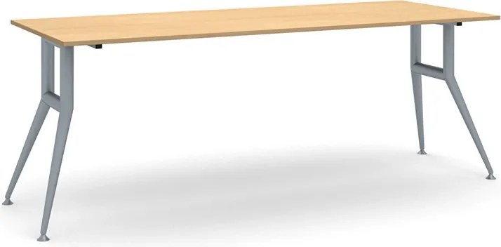 Rokovací kancelársky stôl WIDE, 220x80 cm, buk
