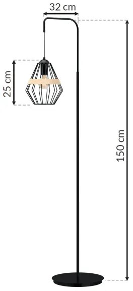 Stojacia lampa CLIF 1xE27/60W/230V