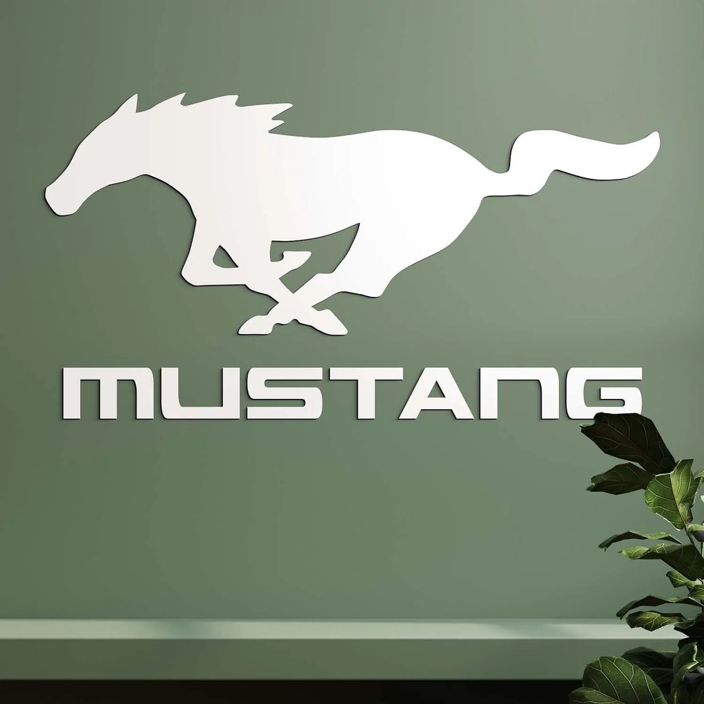 DUBLEZ | Drevený znak auta - Logo Mustang | Obraz