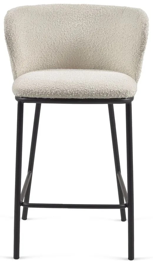 Biela barová stolička (výška sedadla 65 cm) Ciselia – Kave Home